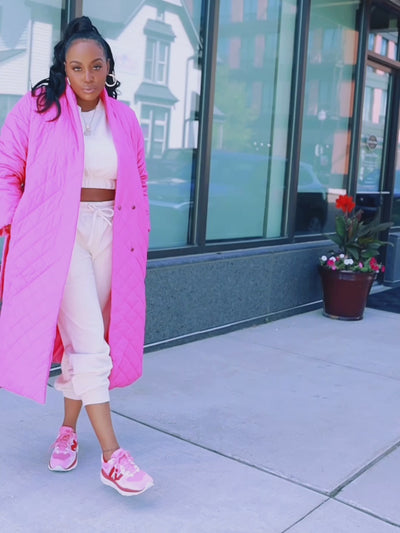 See You Around |Pink Puffer Trench